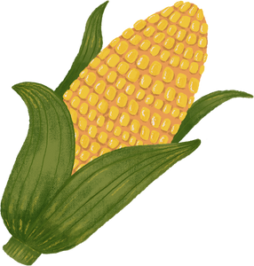 Painterly Kwanzaa Corn Object